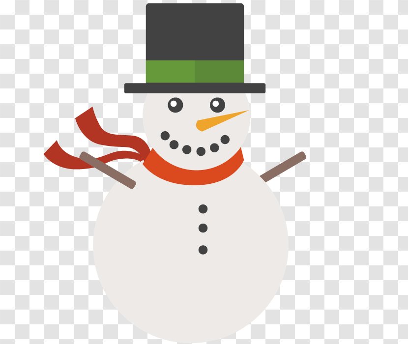 Snowman Winter Clip Art - Christmas Ornament - Vector Transparent PNG