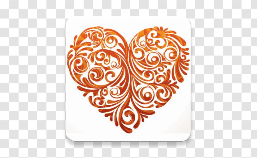 Valentines Day Heart - Paisley Spiral Transparent PNG