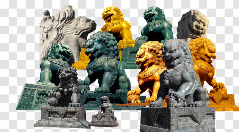 Chinese Guardian Lions Statue Download - Collection Transparent PNG