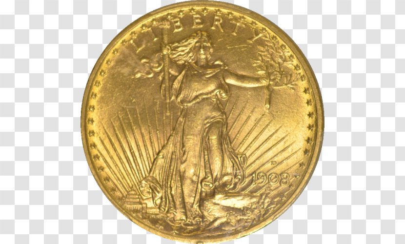Gold Coin Saint-Gaudens Double Eagle Numismatic Guaranty Corporation - United States Twentydollar Bill Transparent PNG