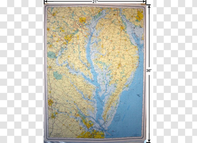 Chesapeake Bay Map Paper Chart Transparent PNG