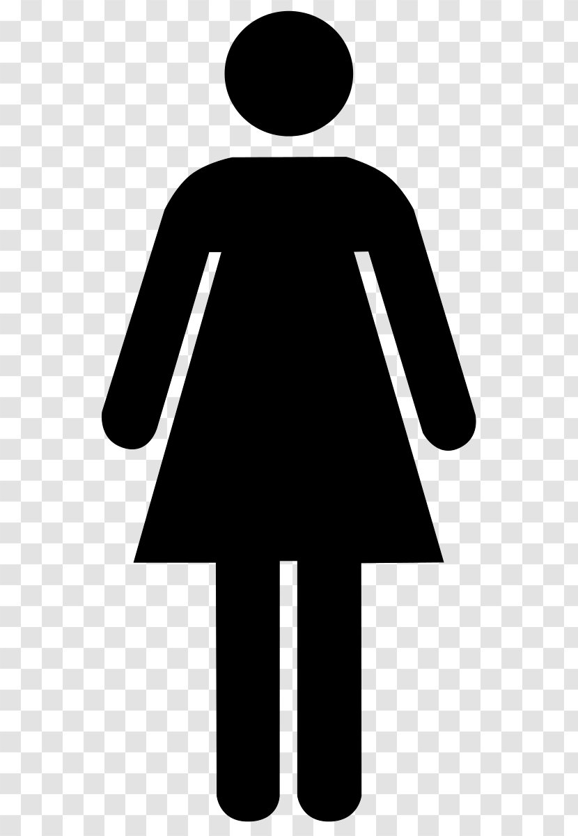 Unisex Public Toilet Bathroom Woman - Black And White Transparent PNG
