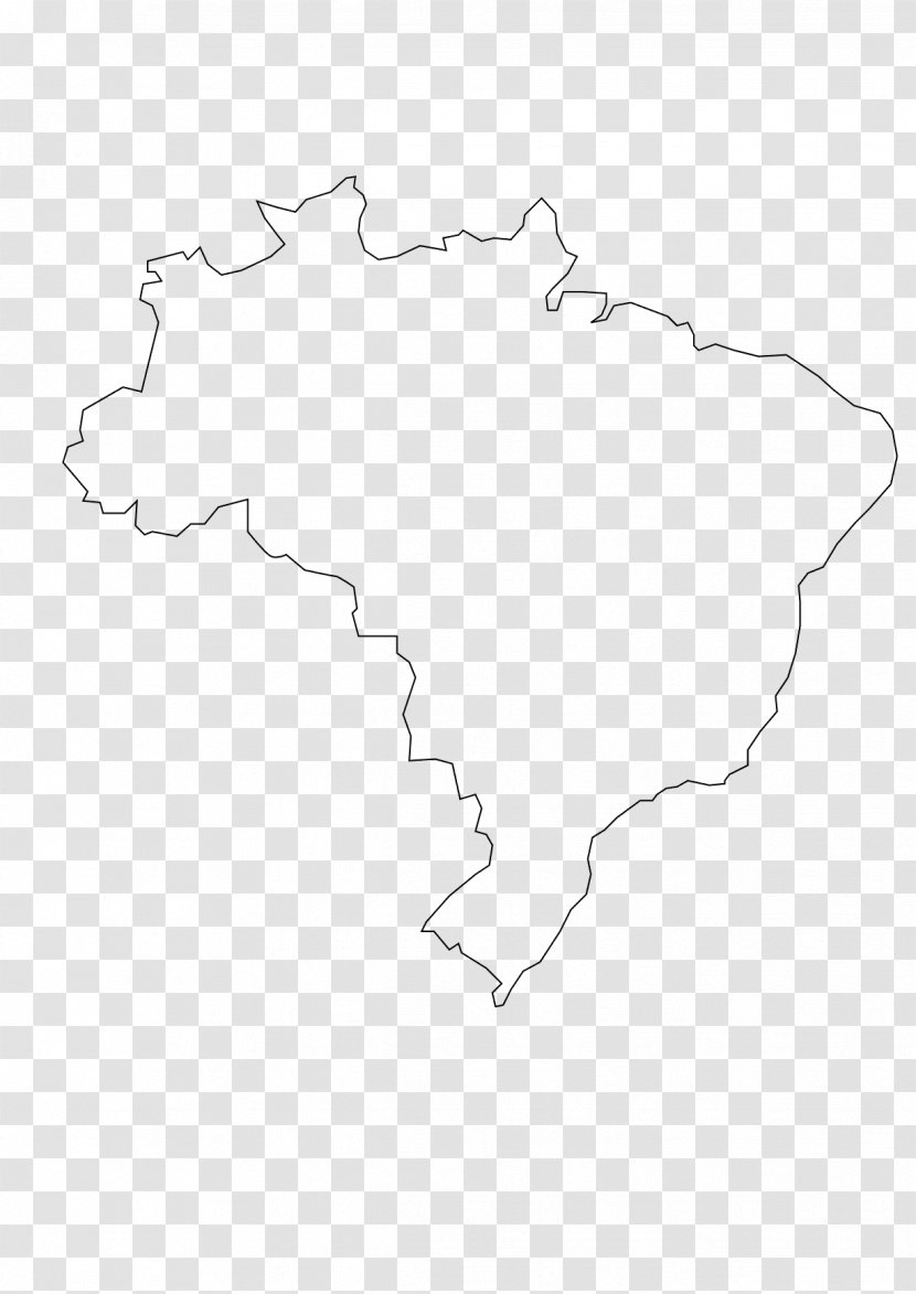 Brazil Map Clip Art - Line Transparent PNG