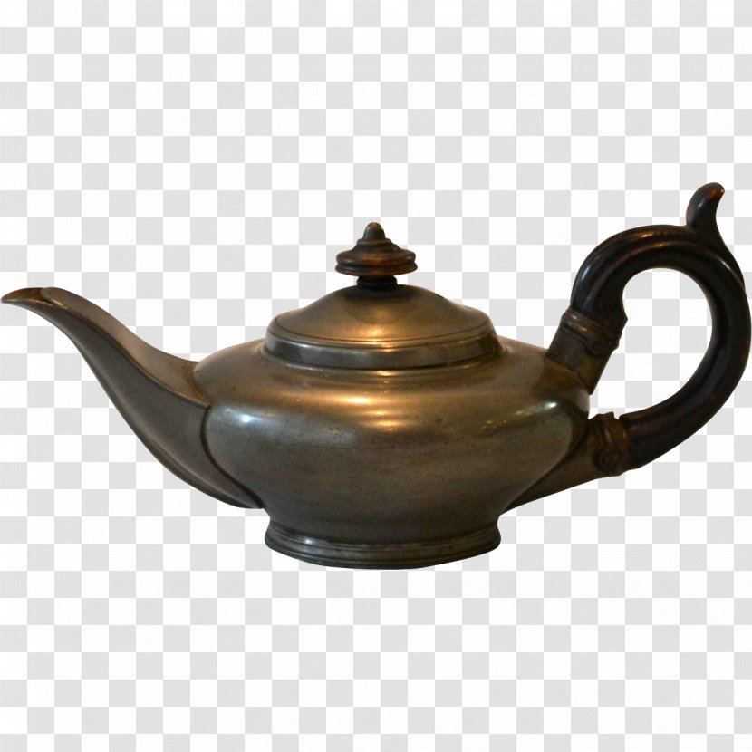 Sheffield Teapot Kettle Pewter Tableware - Brass Transparent PNG