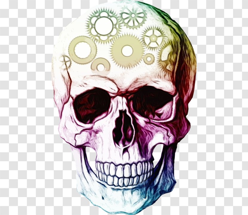 Day Of The Dead Skull - Jaw - Drawing Transparent PNG