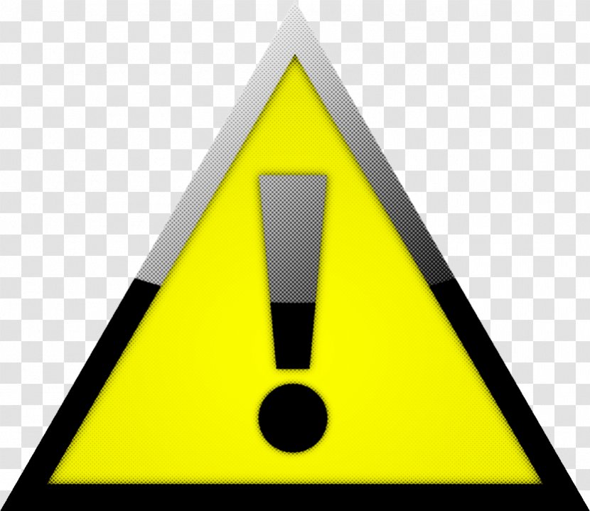 Triangle Yellow Sign Line - Traffic Symbol Transparent PNG