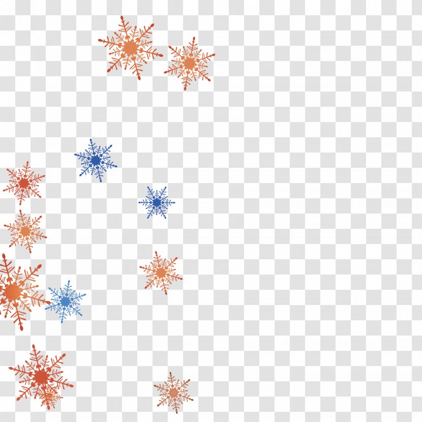 Snow Euclidean Vector - Snowflake - Color Material Transparent PNG