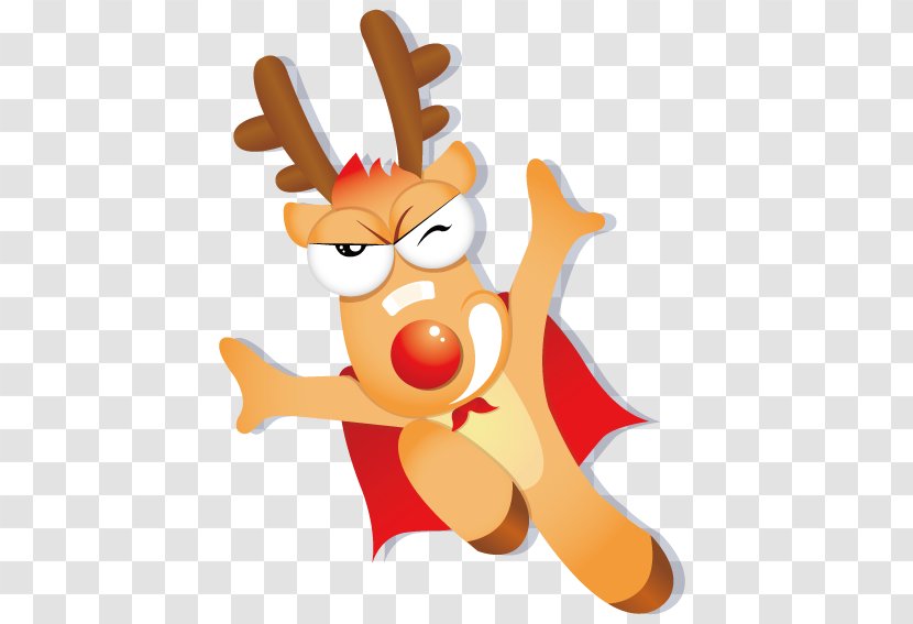 Reindeer Christmas Euclidean Vector - Antler - Superman Deer Transparent PNG