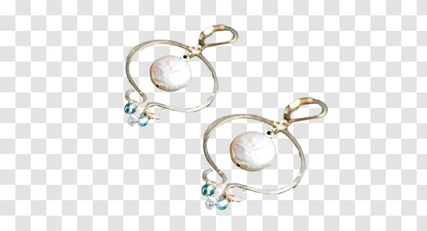 Turquoise Earring Jewellery Pearl Silver - Body - Moon Goddess Transparent PNG
