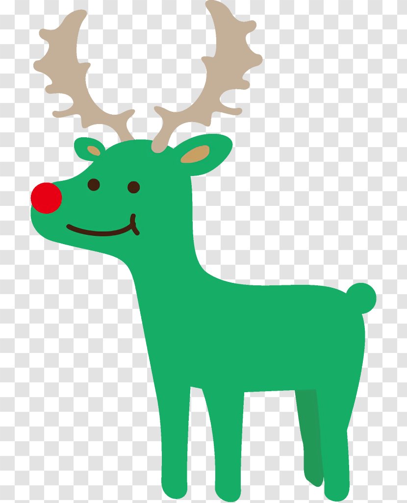 Reindeer Christmas - Wildlife - Line Art Transparent PNG