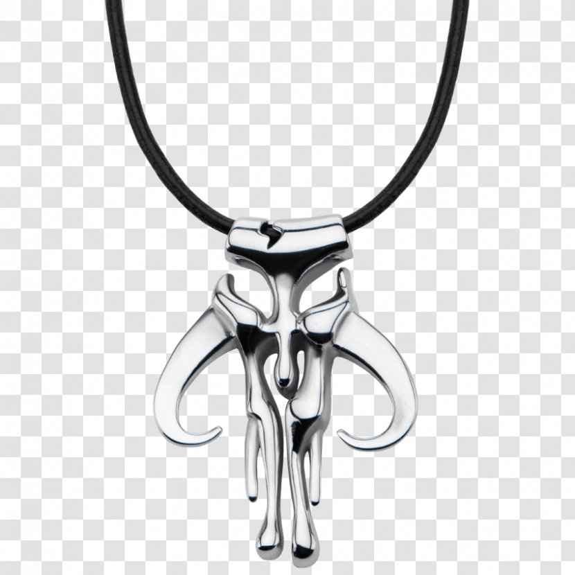 Boba Fett Anakin Skywalker Mandalorian Necklace Charms & Pendants - Steel Transparent PNG
