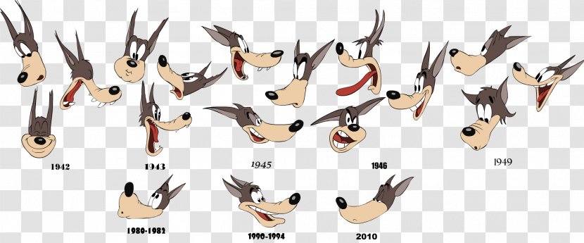 Droopy Animated Cartoon Red Model Sheet - Wing - Wolf Transparent PNG