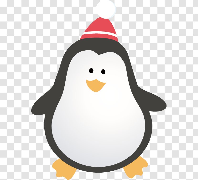 Paper Santa Claus Christmas Drawing - Card - Hand Drawn Cute Penguin Hat Pattern Transparent PNG