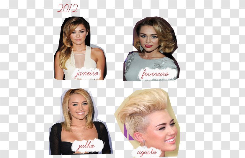 Miley Cyrus Blond Hair Coloring Makeover - Heart Transparent PNG