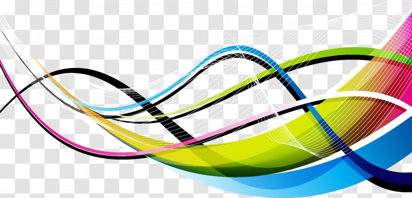 Line Curve Clip Art - Diagram - Colorful Stripes Transparent PNG