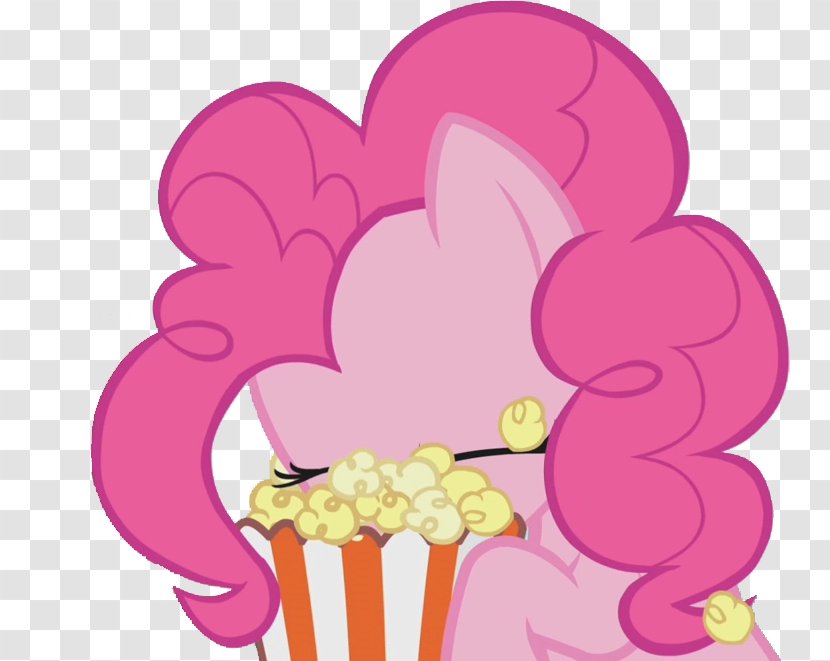 Pinkie Pie Pony Rainbow Dash Rarity - Heart - Popcorn Transparent PNG