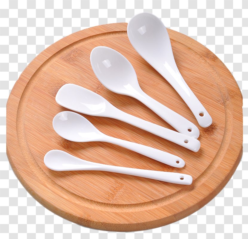 Wooden Spoon Tablespoon - Porcelain Small Transparent PNG