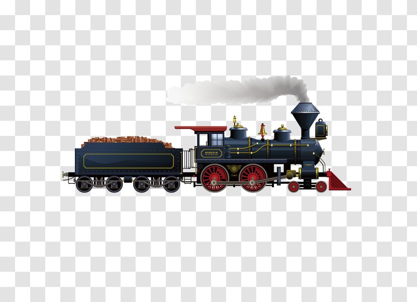 Rail Transport Train Steam Locomotive - Track - Train,steam Train,truck Transparent PNG