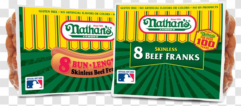 Nathan's Hot Dog Eating Contest Days Famous - Mustard - Coney Island Transparent PNG