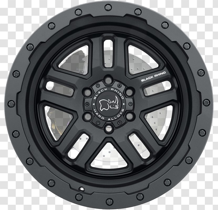 Barstow Black Rhinoceros Rim Wheel - California - Matte Texture Transparent PNG