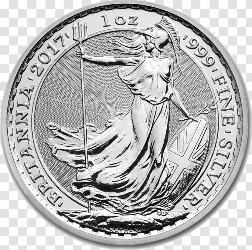 Royal Mint Britannia Bullion Coin Silver - Obverse And Reverse Transparent PNG