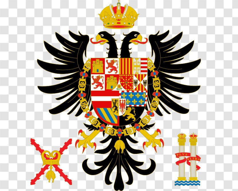 Coat Of Arms Spain Charles V, Holy Roman Emperor Spanish Empire - Escutcheon - Vertebrate Transparent PNG