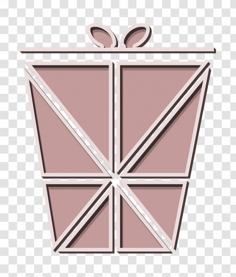 Christmas Icon Gift Giftbox - Metal Peach Transparent PNG