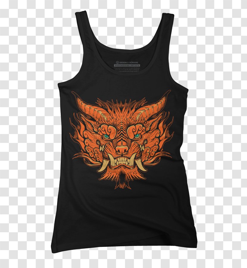 T-shirt Pekingese Chinese Guardian Lions Bandana - Sleeveless Shirt Transparent PNG