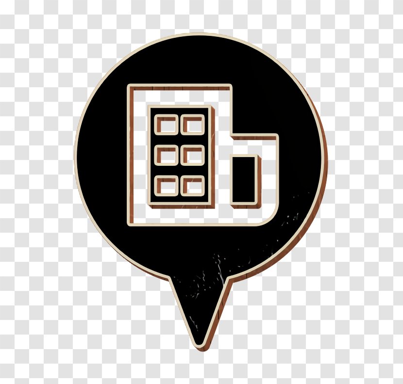 Building Icon Location Commercial - Emblem Symbol Transparent PNG