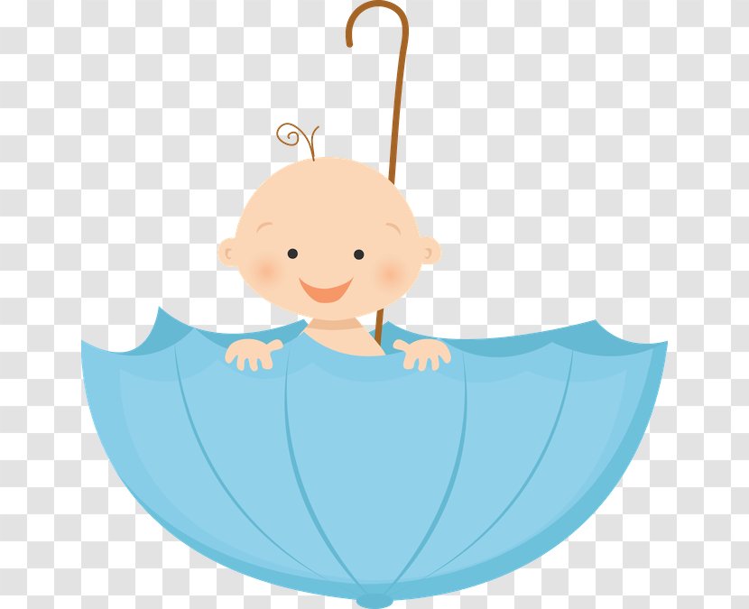 Baby Shower Infant Umbrella Boy Clip Art - Cartoon Transparent PNG