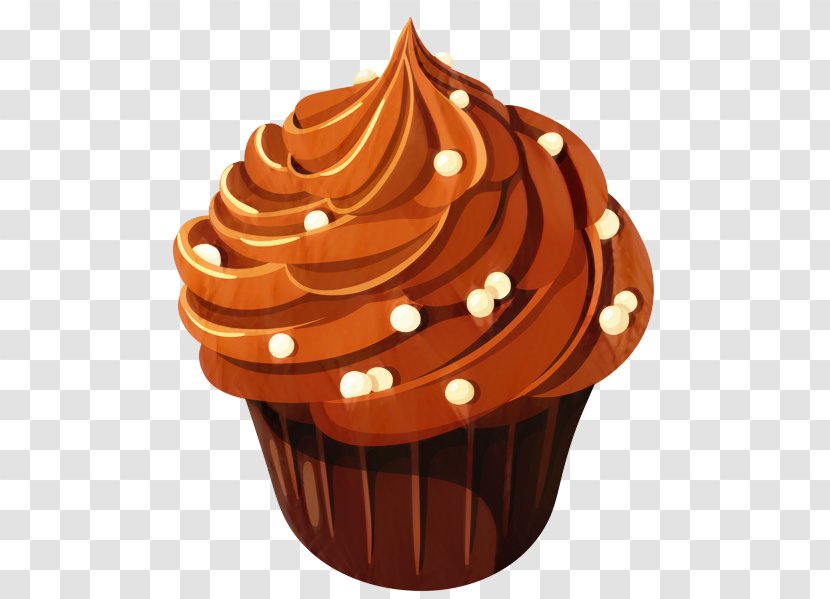 Cupcake Chocolate Cake Brownie Cream - Ingredient - Candy Transparent PNG