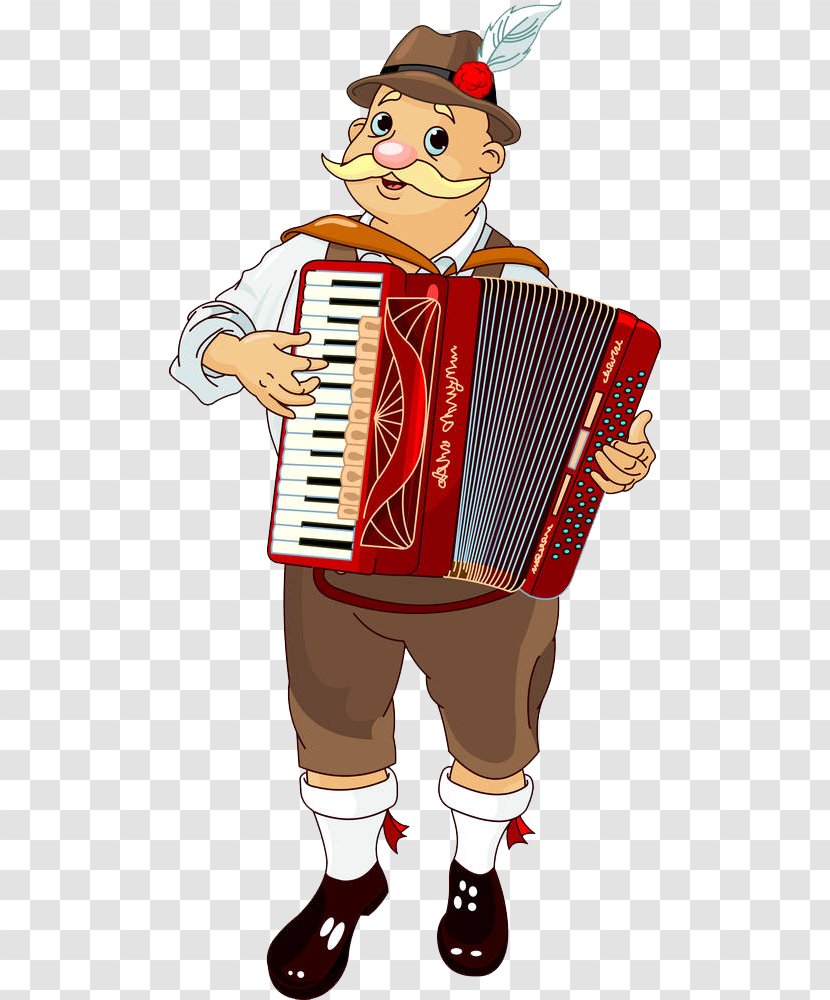Oktoberfest Accordion Stock Photography Illustration - Celebrations - A Man Who Plays Vertical Piano Transparent PNG