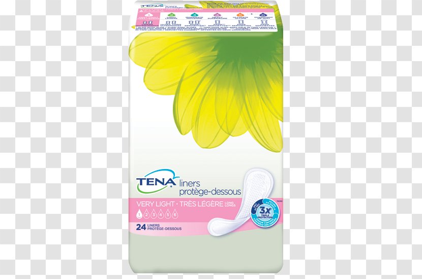 TENA Pantyliner Urinary Incontinence Pad Kotex - Heart - Light Leak Transparent PNG