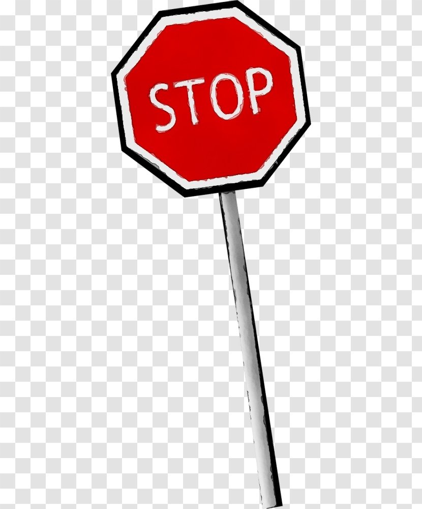 School Bus Cartoon - Stop Sign - Street Signage Transparent PNG