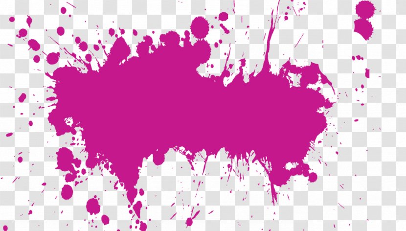 Paint Ink Color - Magenta - Watercolor Purple Transparent PNG