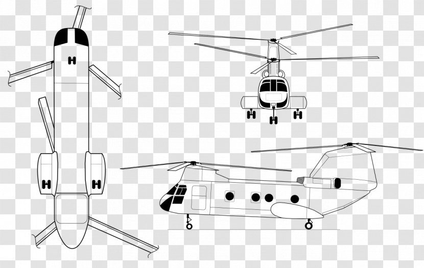 Helicopter Rotor Boeing Vertol CH-46 Sea Knight CH-47 Chinook Sikorsky H-34 Transparent PNG