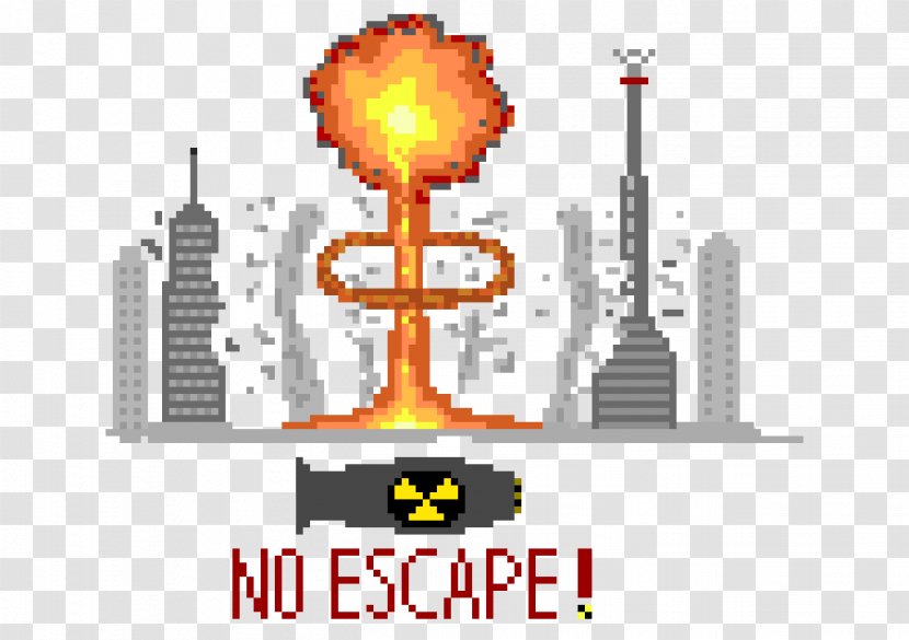 Pixel Art Nuclear Explosion Weapon - Cartoon Transparent PNG