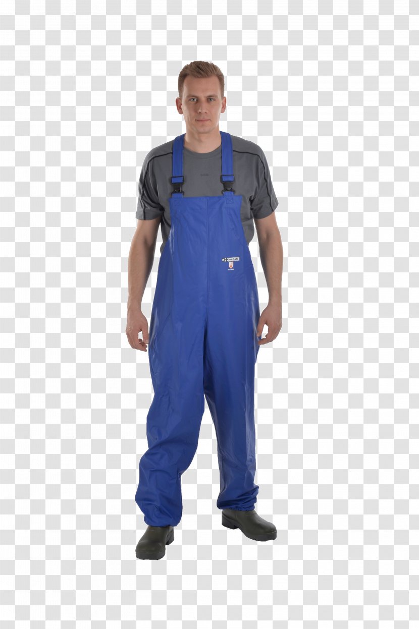 Overall Pants Uniform T-shirt Blue - Overalls Transparent PNG