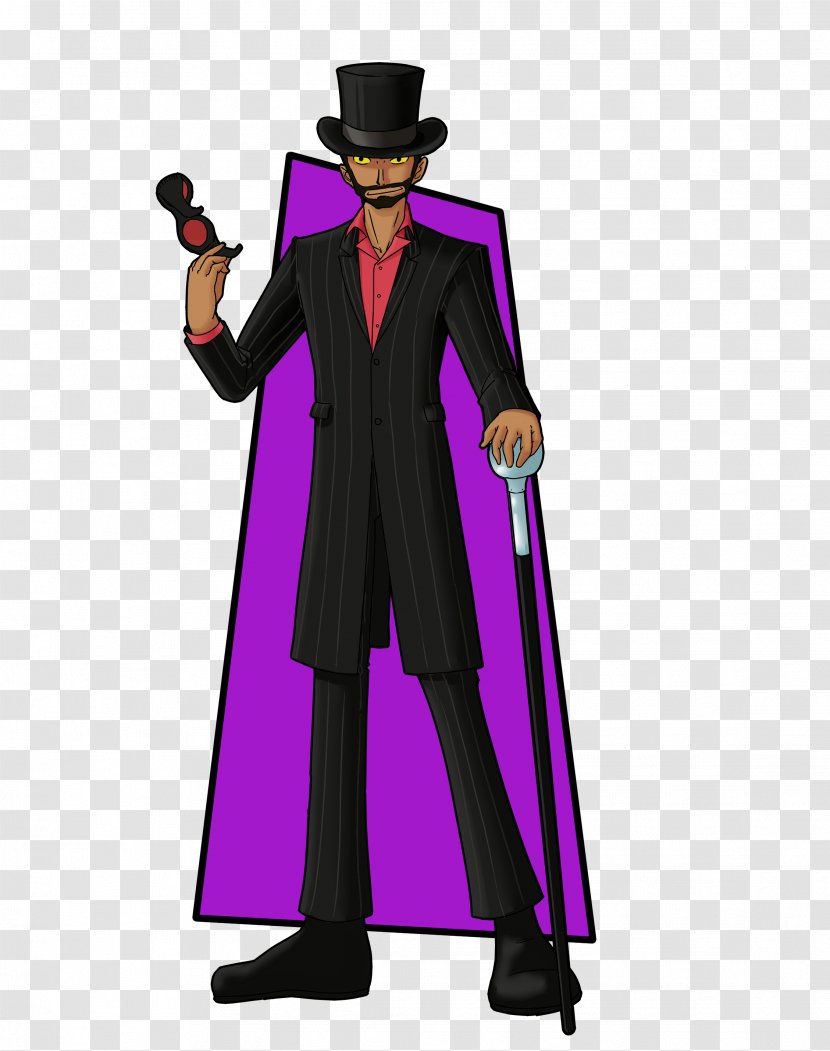 Joker Costume Design Cartoon - Supervillain - Knocked Transparent PNG