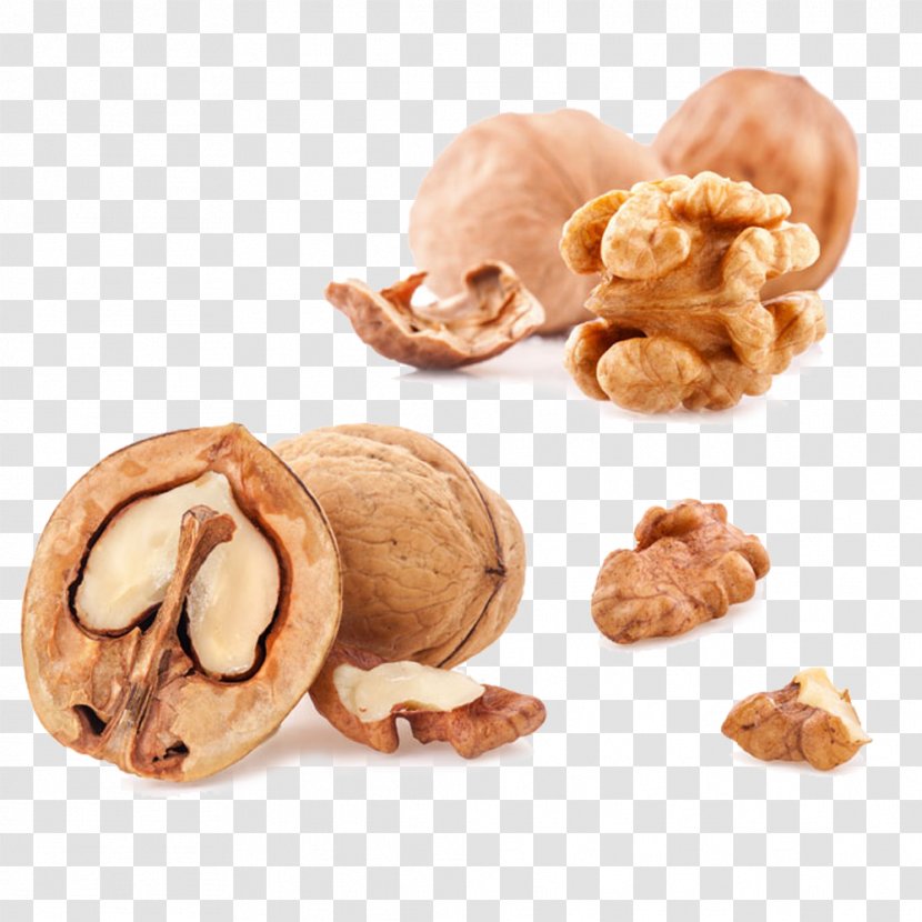 English Walnut Nuts Fruit - Red Raspberry - Composition Transparent PNG