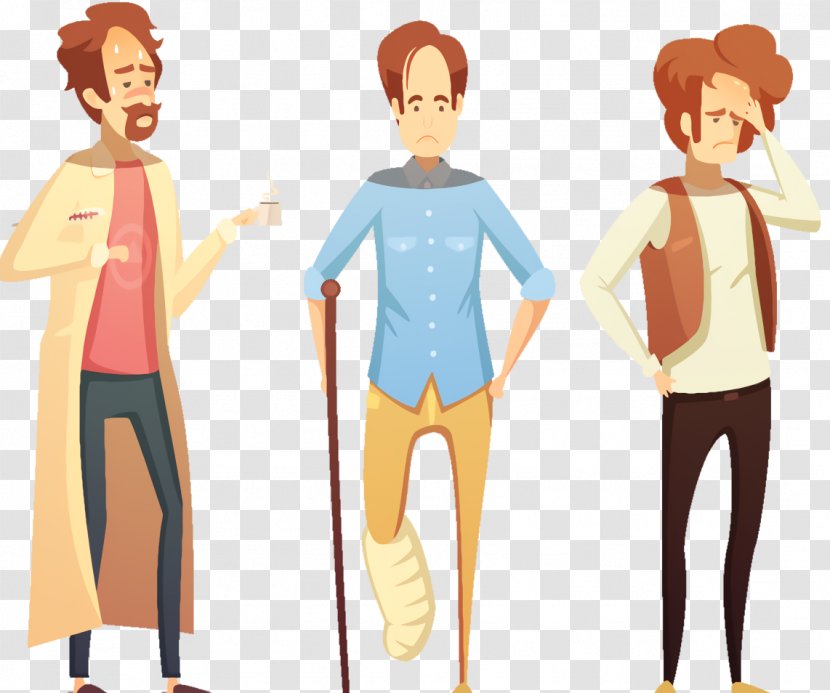 Cartoon Standing - Disease - Style Gesture Transparent PNG