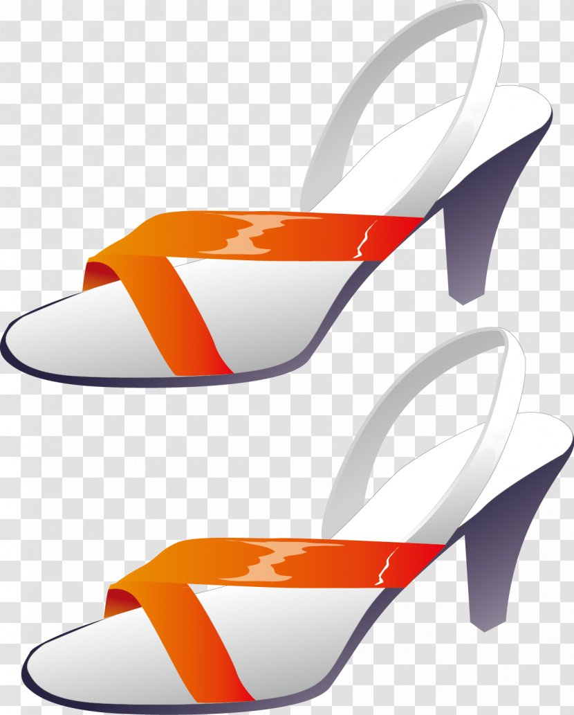 High-heeled Footwear Shoe Euclidean Vector - Outdoor - Ms. Sandals Transparent PNG