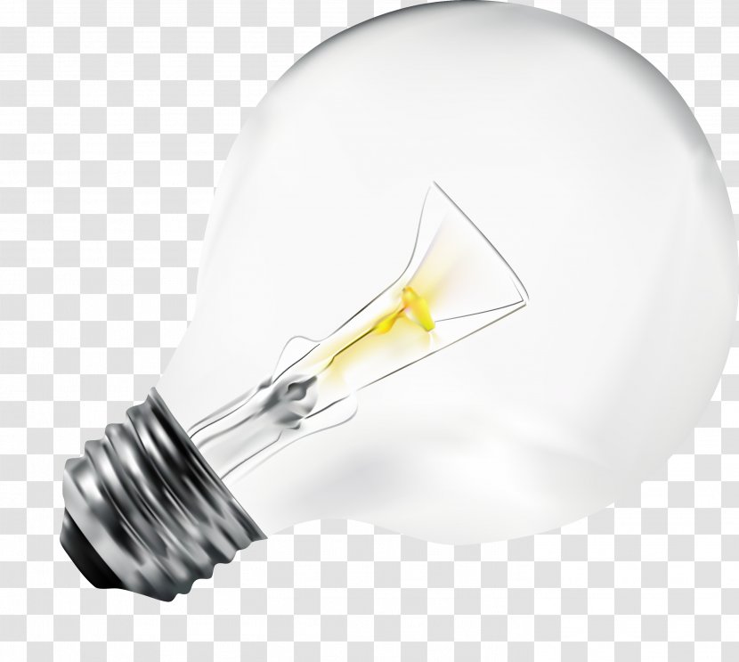 Incandescent Light Bulb Electric - Thomas Edison - Vector Transparent PNG