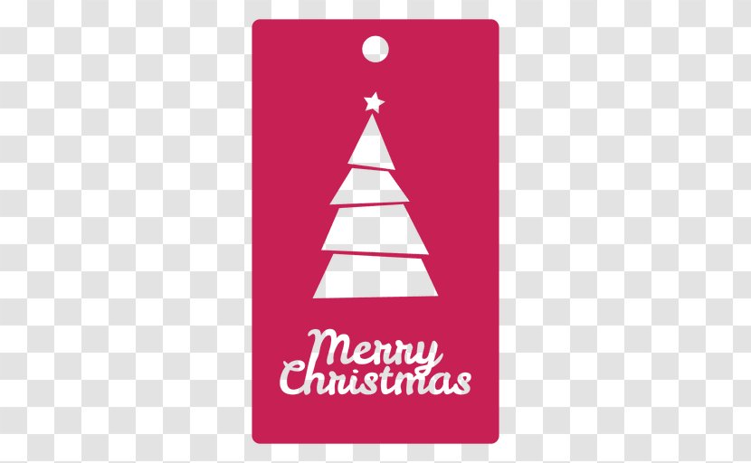 Christmas Tree Gift Ornament Card - Brand - Magenta Vector Transparent PNG