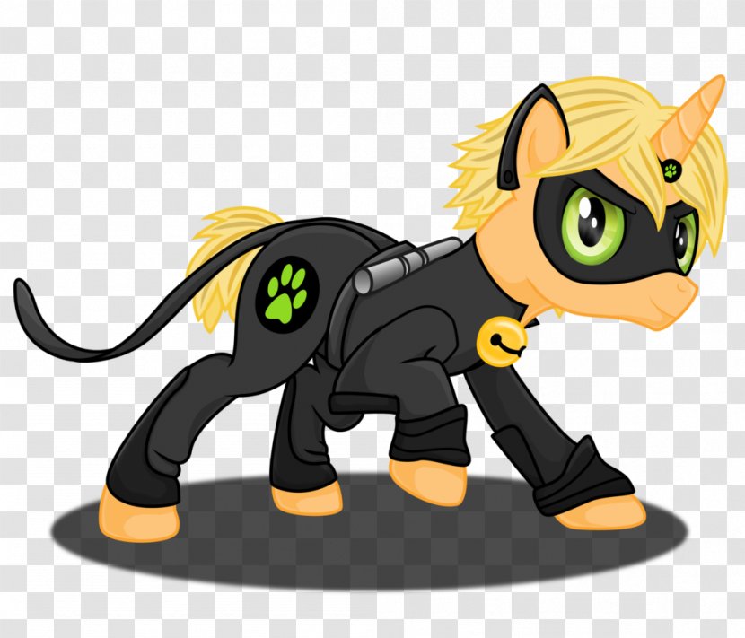 Cat Adrien Agreste Pony Rarity Rainbow Dash - Black Transparent PNG