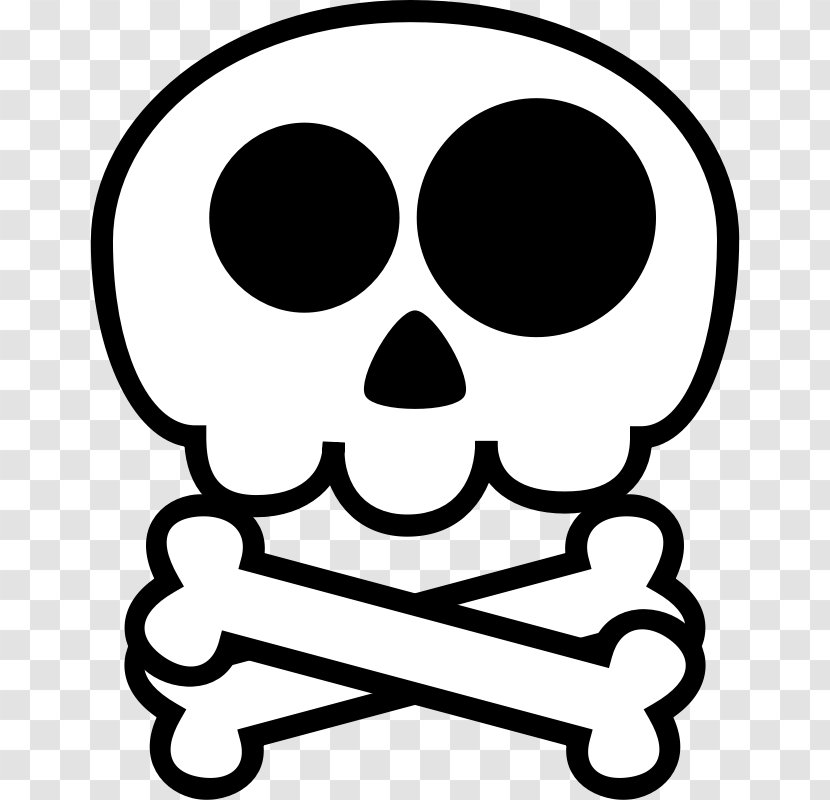 Human Skull Symbolism And Crossbones Clip Art - Head Transparent PNG