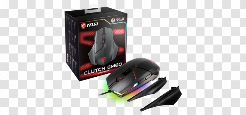 Computer Mouse Clutch GM70 GAMING MSI CLUTCH GM60 Gaming Micro-Star International Transparent PNG