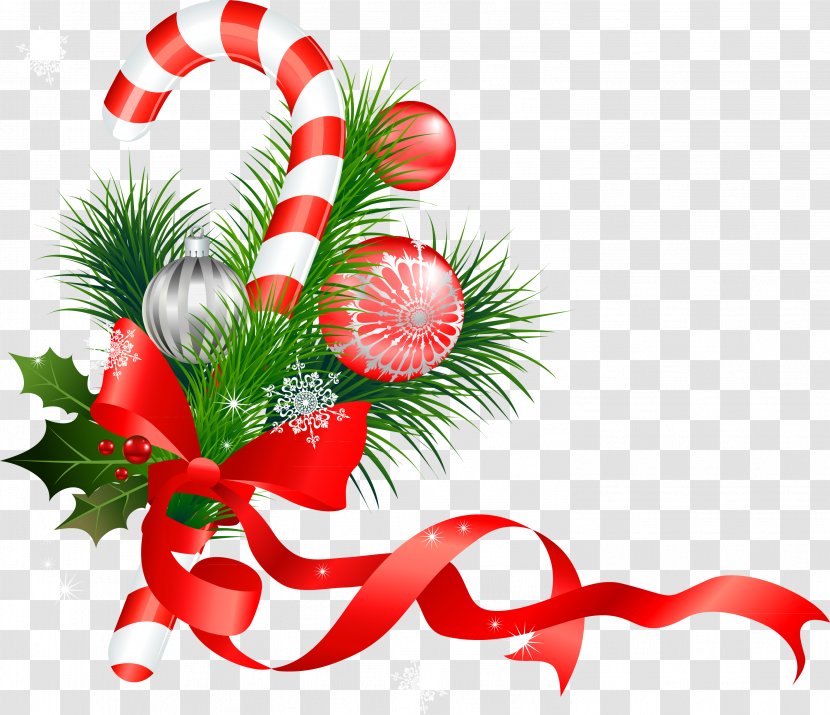 Christmas Ornament Candy Cane Santa Claus Decoration - Event Transparent PNG