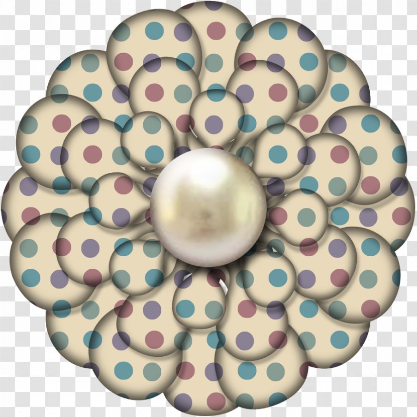 Digital Scrapbooking Flower Button Paper - Craft - Pearls Transparent PNG