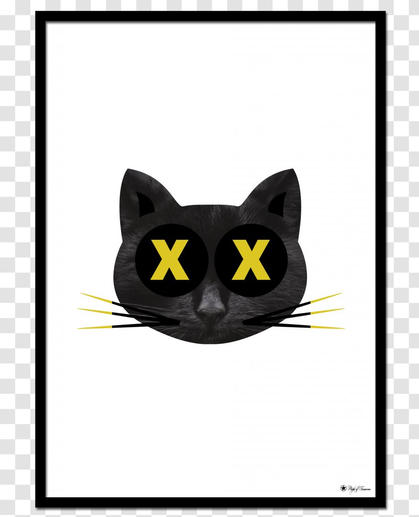 Whiskers Cat Snout Black M Font Transparent PNG